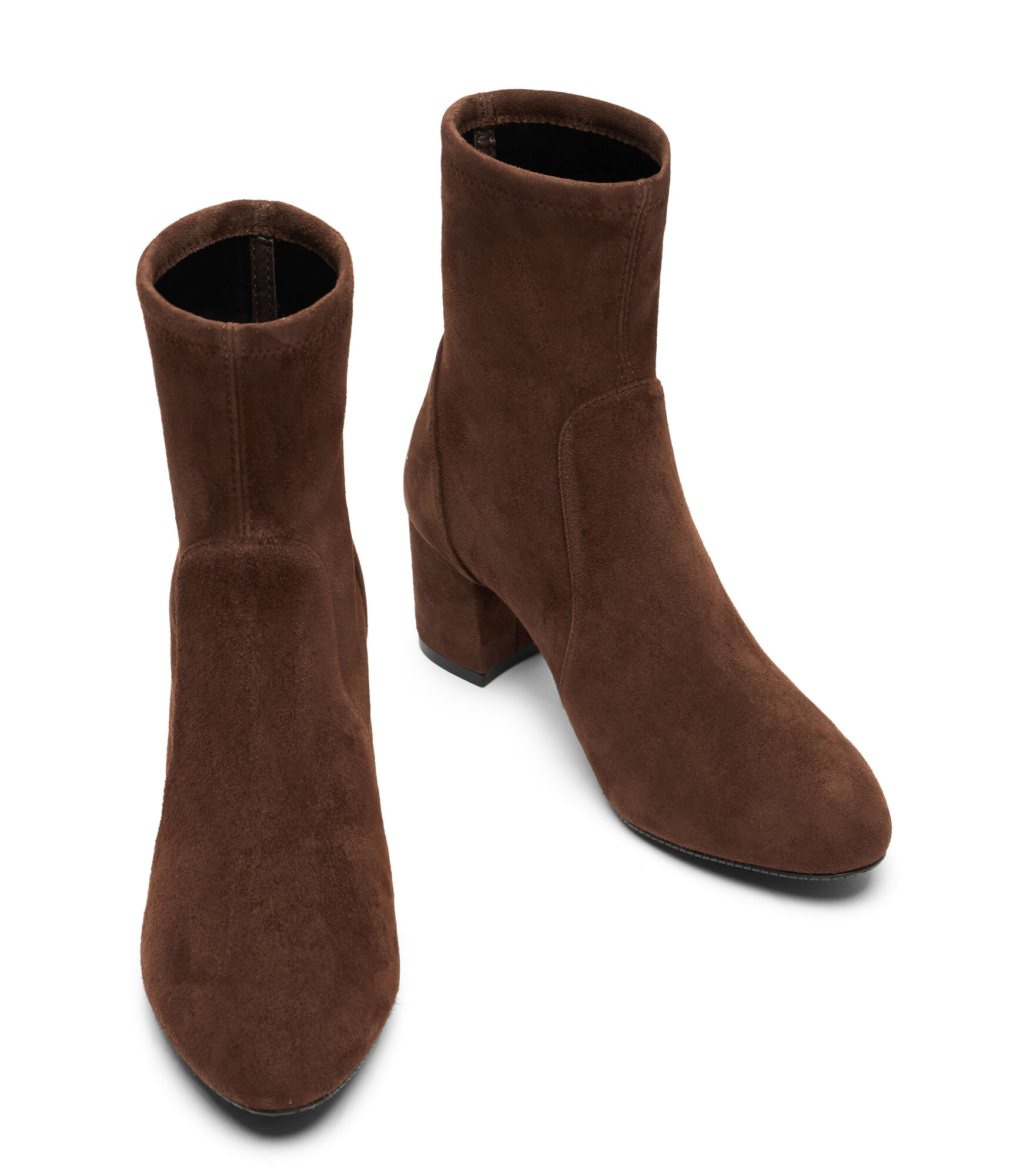 STUART WEITZMAN｜BOOTS (YULIANA 60 (S6276)) Yuliana 60 | Burgundy Stretch Suede Booties | Stuart Weitzman