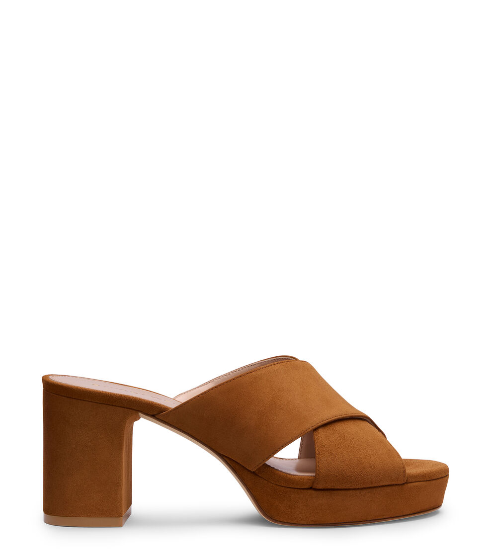 Stuart Weitzman SLIDE PLATFORM DAYNA MARRONE CHIARO SO214SUEYVY