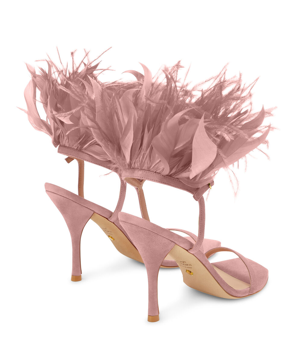 Stuart Weitzman PLUME 100 SANDAL POUDRE SD582RFSQ24