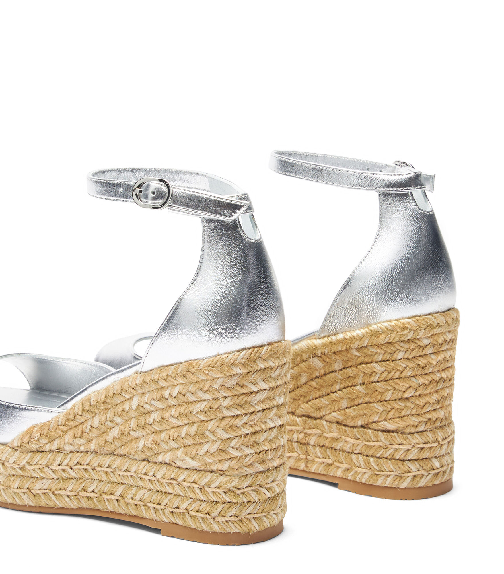 Silver espadrille wedges clearance