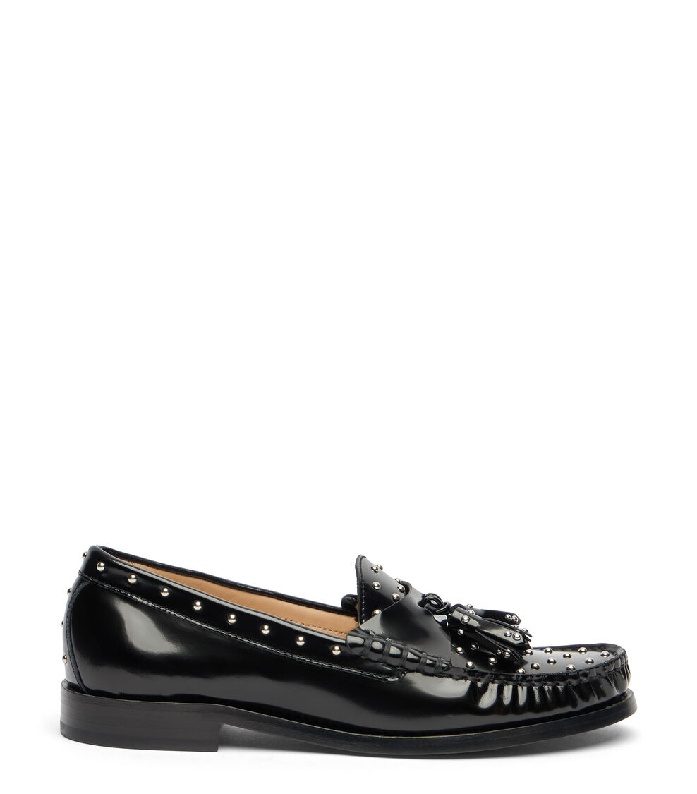Stuart Weitzman LOTTIE SOSTUD TASSEL LOAFER BLACK SL495APSBLK