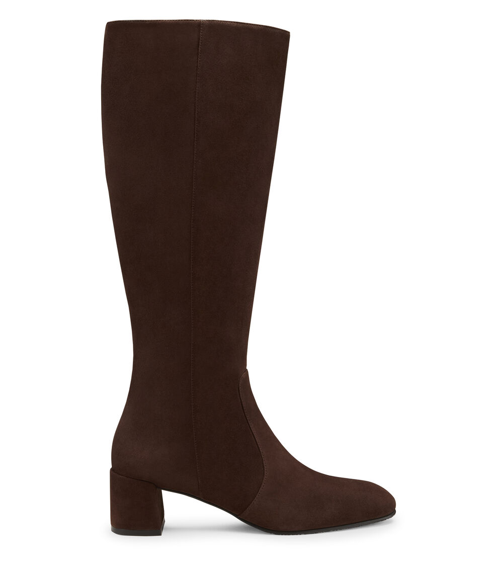 Stuart Weitzman MAEVE ZIP BOOT WALNUT SM439SUEWAL