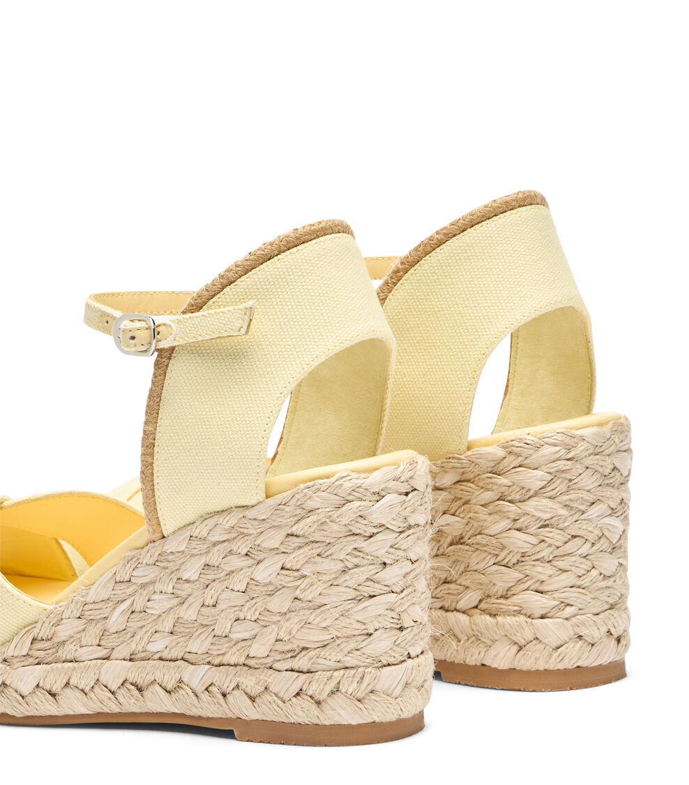 Stuart Weitzman MIRELA II ESPADRILLE WEDGE Stuart Weitzman MIRELA II ESPADRILLE WEDGE LEMON CHIFFON/NATURAL SK887CNAXWG