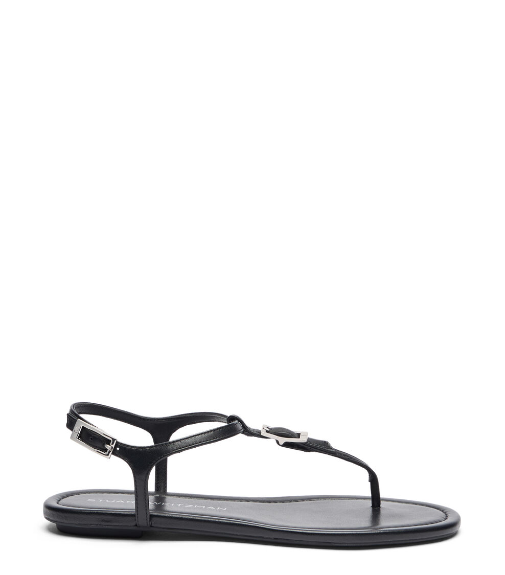 Stuart Weitzman GEORGIE T-STRAP BLACK SL049LARBLK