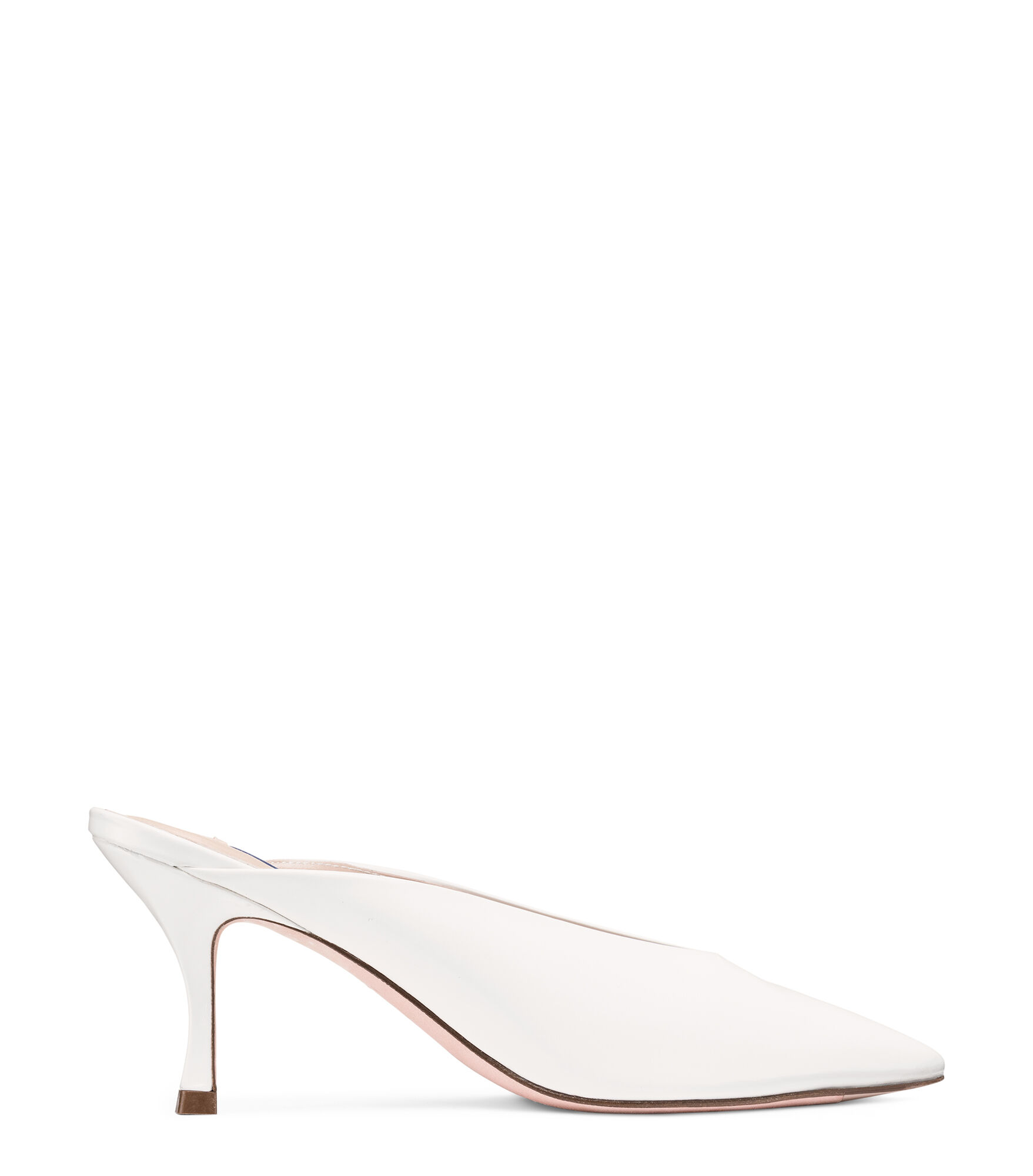 Stuart weitzman white mules clearance