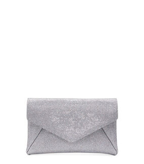Stuart Weitzman THE LOVELETTER MINI CLUTCH SILVER SE605NENSLV