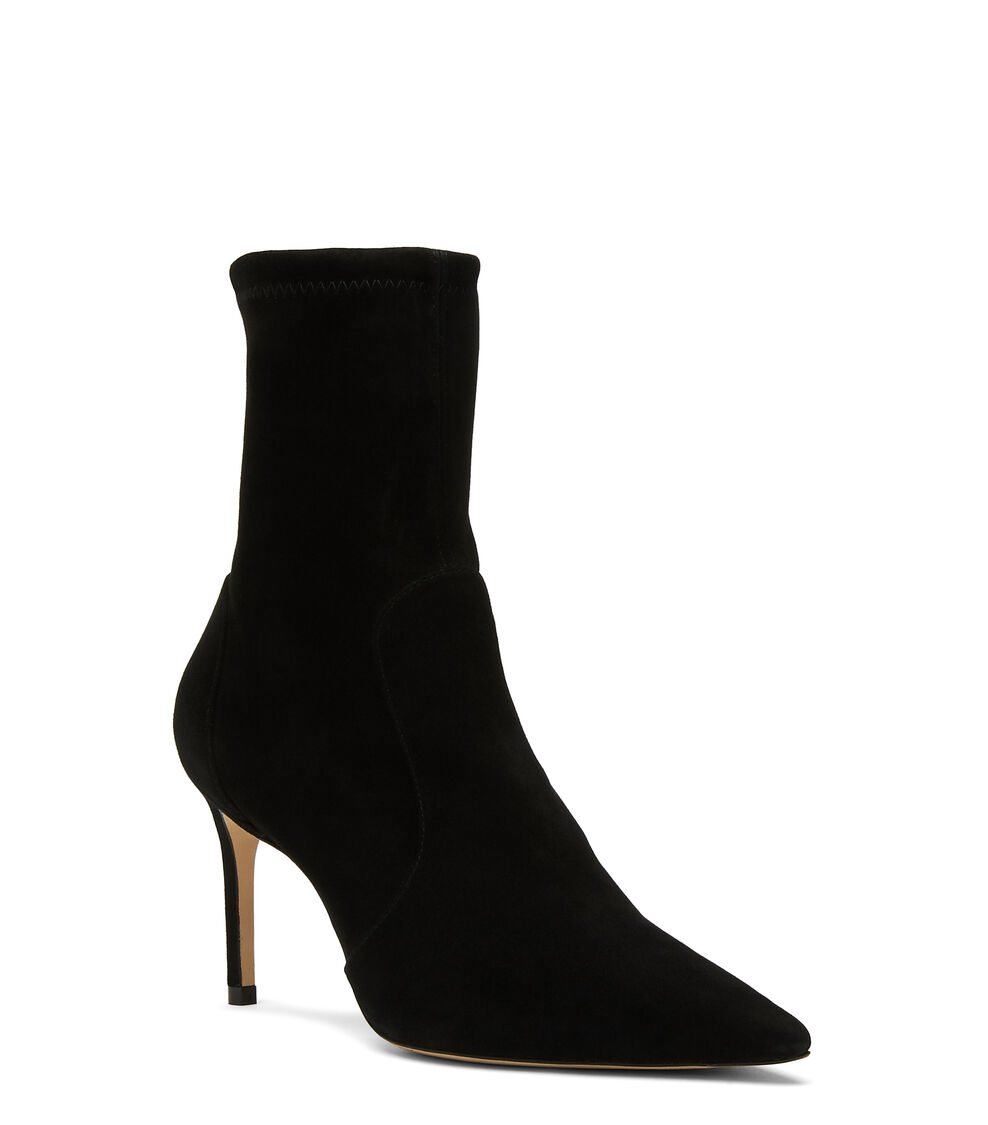 Stuart Weitzman STUART 85 STRETCH BOOTIE BLACK SB658SUSBLK