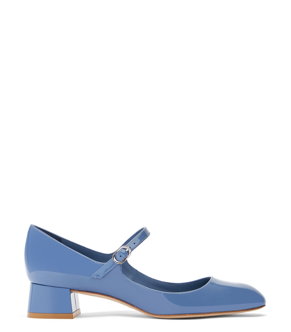 Stuart Weitzman VIVIENNE 35 MARY JANE ACERO AZUL SG836PATBSL