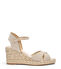 Stuart Weitzman MIRELA II ESPADRILLE WEDGE LINEN/ NATURAL SK886VIJXWF