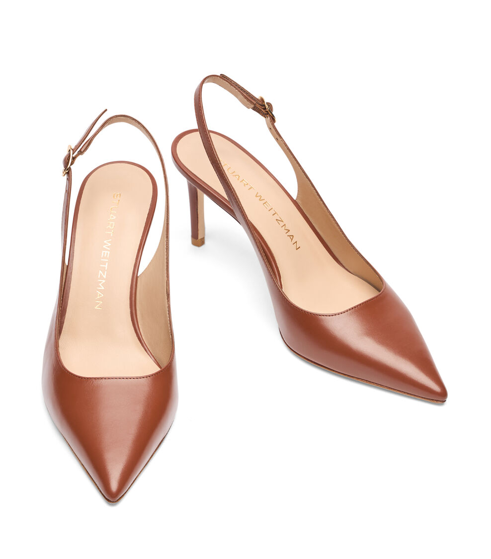 Stuart Weitzman STUART POWER SLINGBACK 75 LUXE SADDLE SK668SMOXW6
