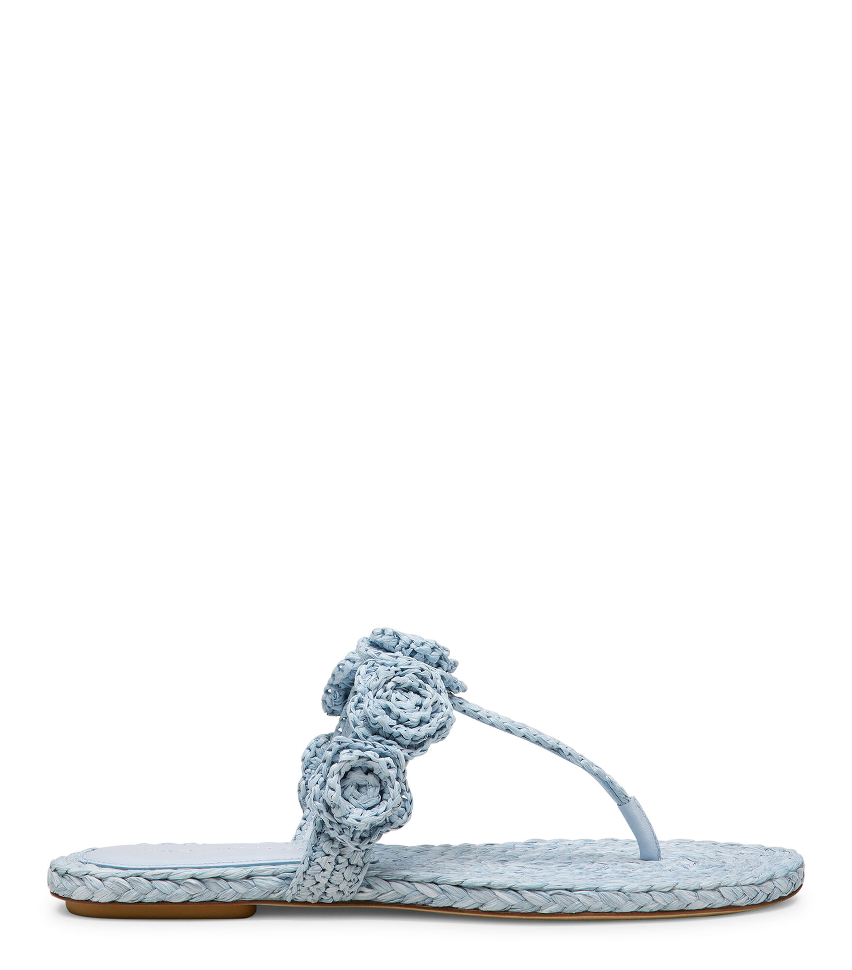 MAGNOLIA T-STRAP SLIDE, SANDALES, , WOVEN RAFFIA - Stuart Weitzman - Modalova