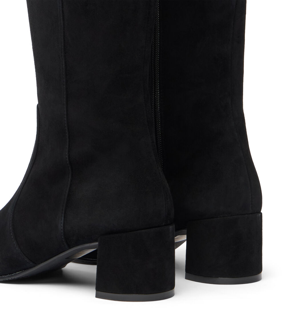 Stuart Weitzman MAEVE ZIP BOOT BLACK SM439SUEBLK