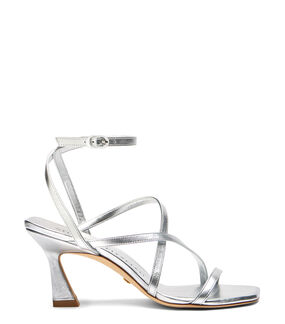 Stuart Weitzman OASIS 75 ANKLE-STRAP SANDAL SILVER SH939LIDSLV