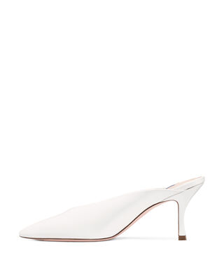 Stuart weitzman white mules 2025