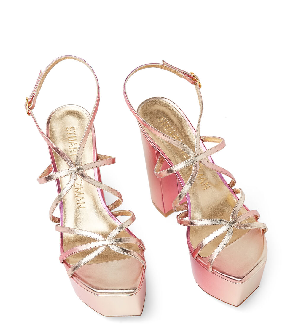 Stuart Weitzman BARELYTHERE SQUAREHIGH PLATFORM SANDAL HOT PINK SE171DGMVMK