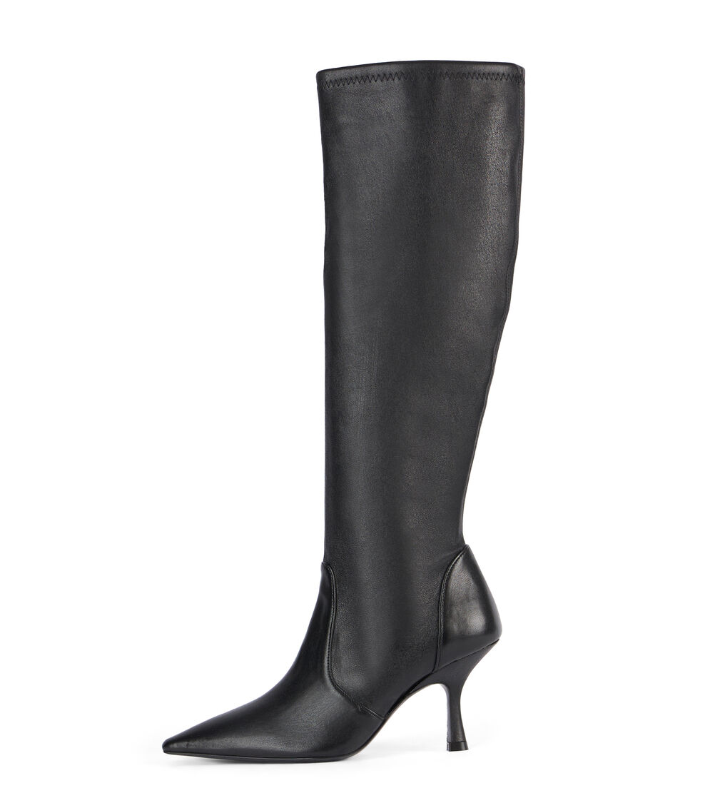 Stuart Weitzman NAOMI 75 STRETCH BOOT BLACK SJ739SRLBLK