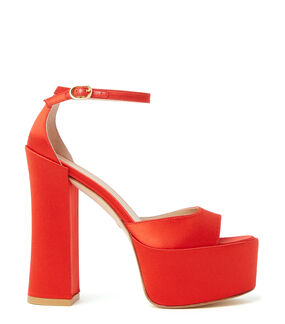 Stuart Weitzman SKYHIGH 145 PLATFORM SANDAL LIPSTICK RED SC793SANA26