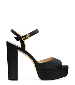 Stuart Weitzman RYDER 95 PLATFORM SANDAL BLACK S5533SUEBLK