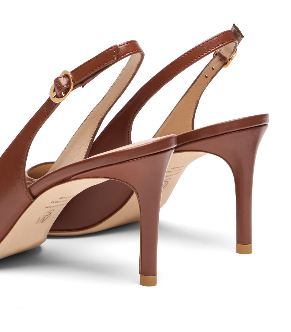 Stuart Weitzman STUART POWER SLINGBACK 75 LUXE SADDLE SK668SMOXW6