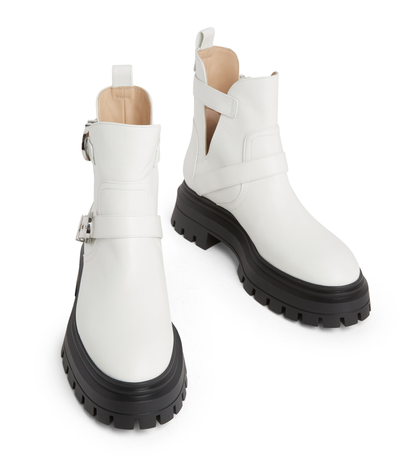 Stuart weitzman white bootie top