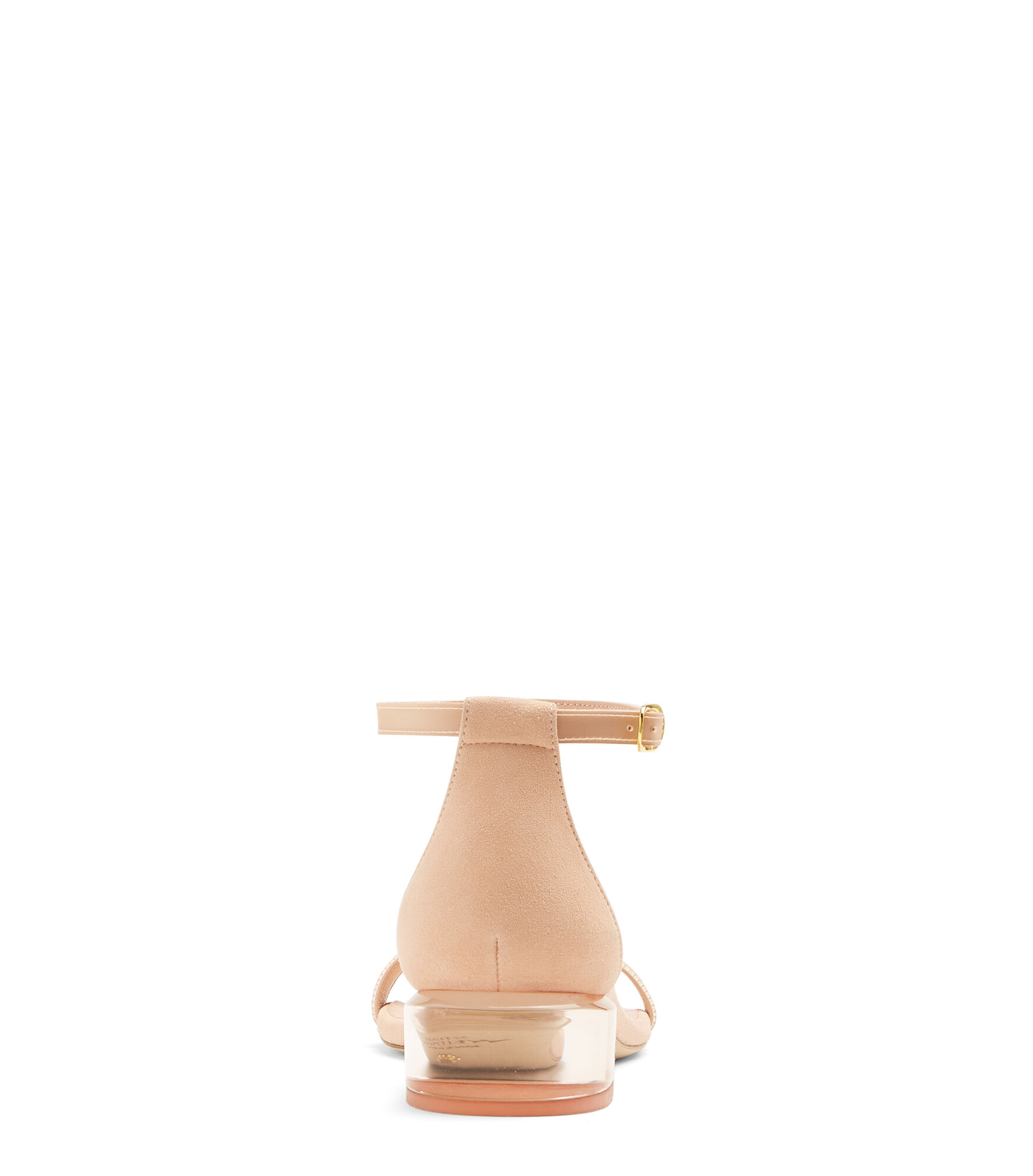 LUCITE NUDISTCURVE 35 BLOCK SANDAL in ROSEWATER for Women Stuart Weitzman
