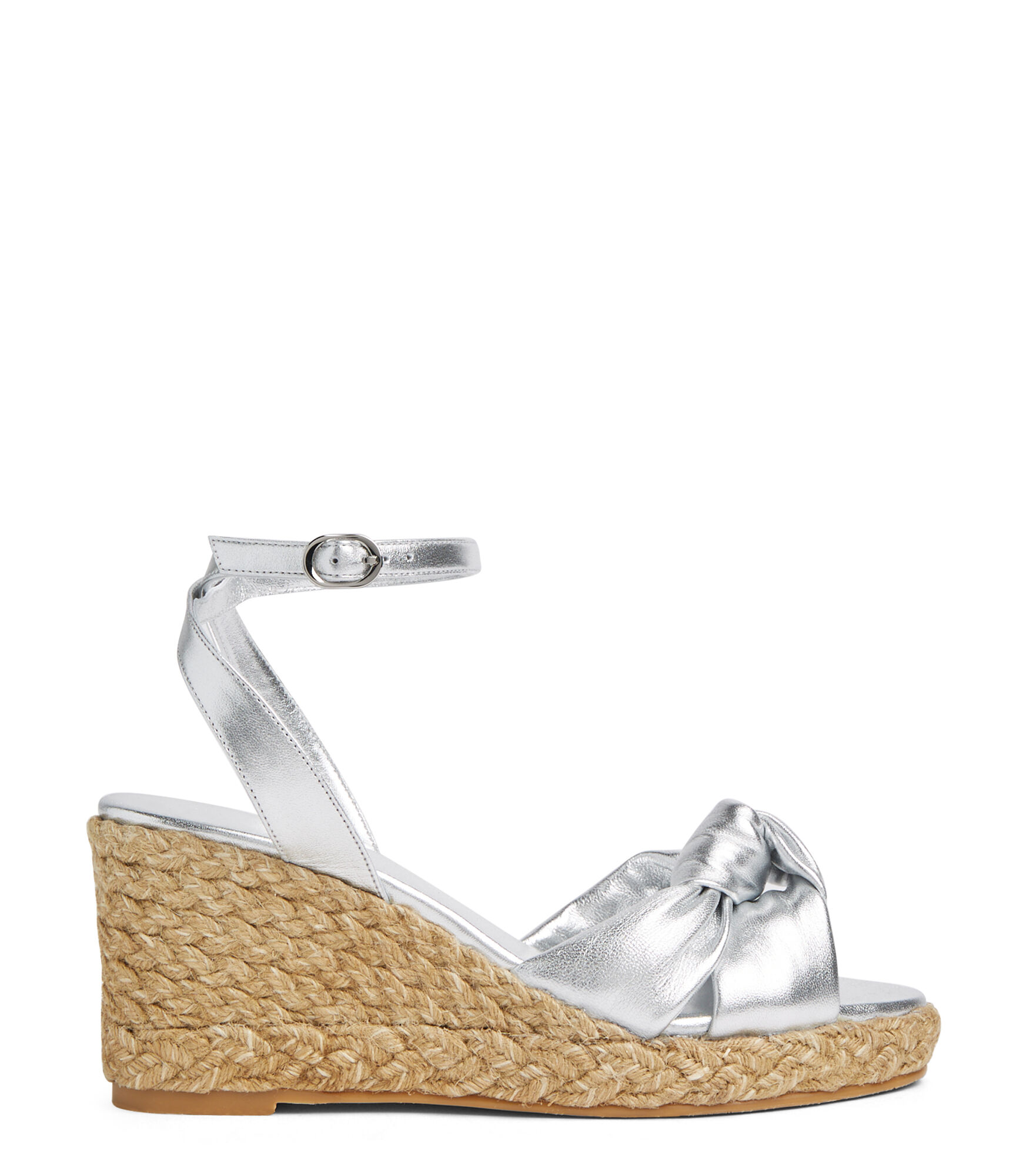 Silver espadrille wedges sales