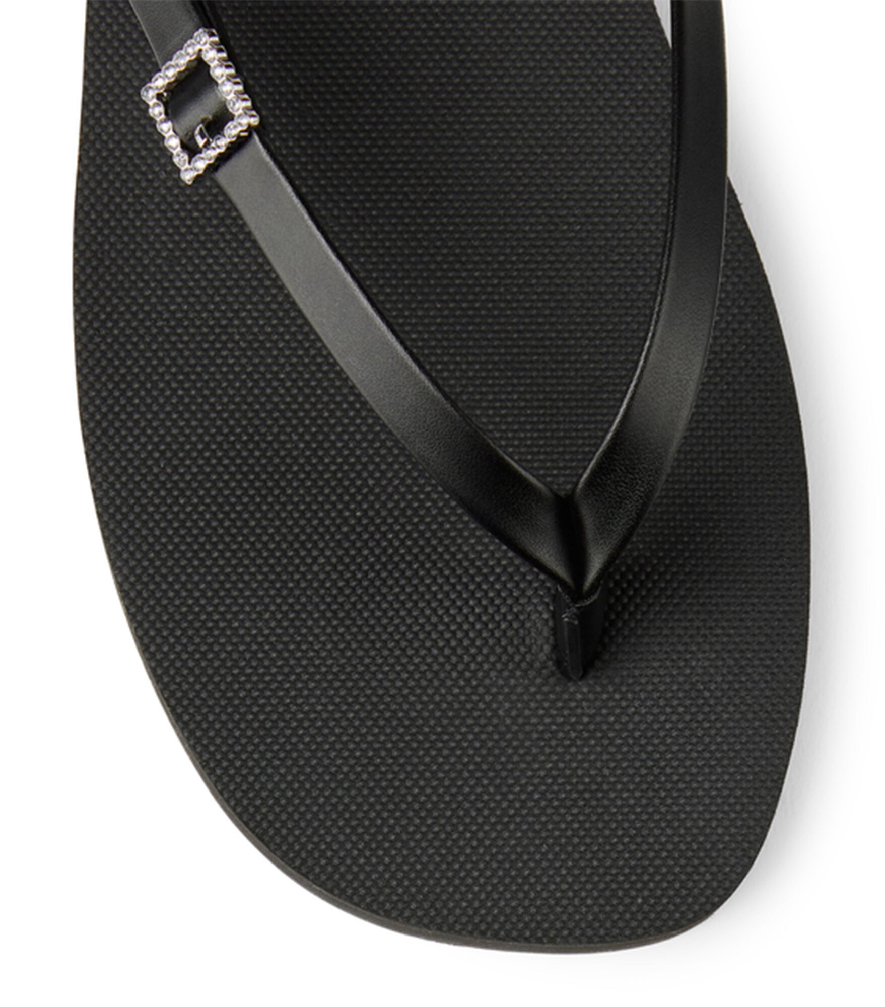 SW CRYSTAL THONG FLATFORM SANDAL in BLACK for Women Stuart Weitzman