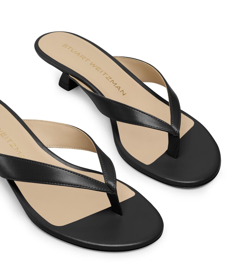 Stuart Weitzman RIO SLEEK SANDAL 35 BLACK SL424SMOBLK