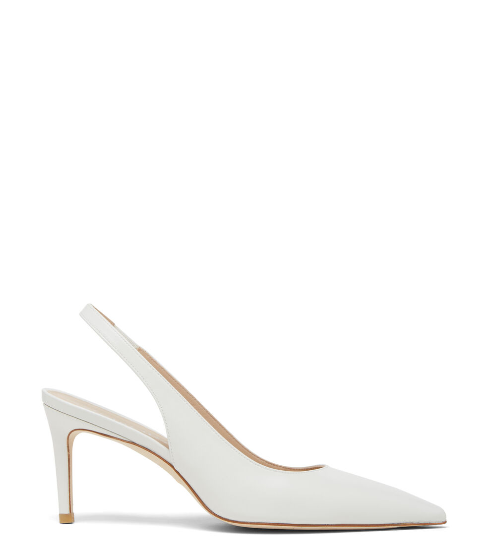 Stuart Weitzman STUART 75 SLINGBACK PUMP WHITE SD623SMOWHT