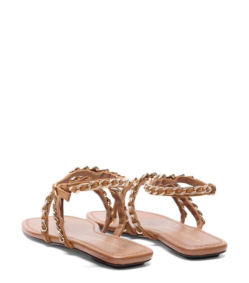 Stuart Weitzman SOLUXE CRYSTAL SANDAL TOASTED ALMOND SM938SUEQPI