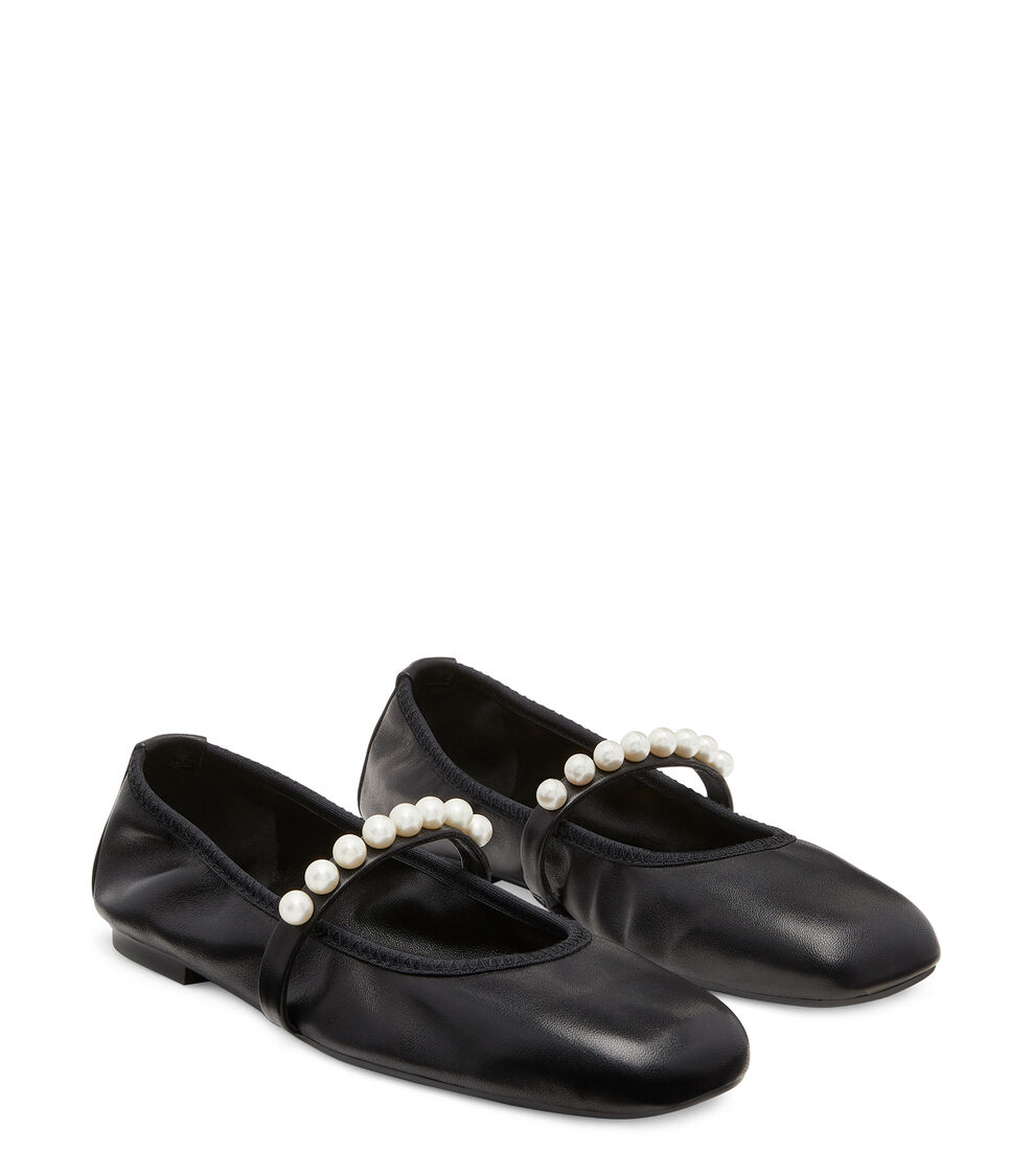 Stuart Weitzman GOLDIE BALLET FLAT BLACK SF896LARBLK