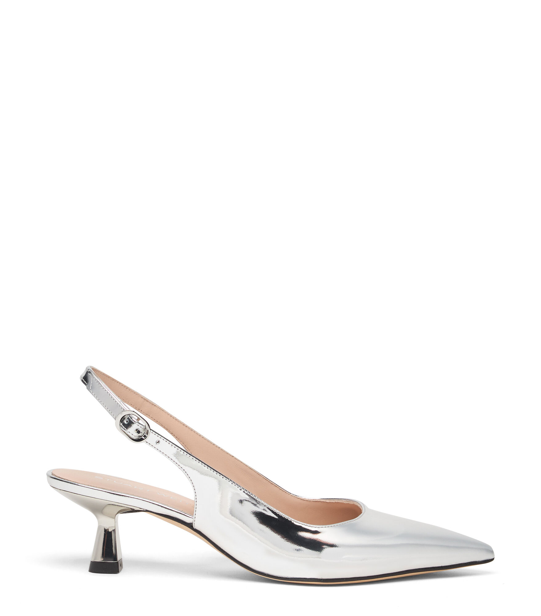 STUART SCULPT SLINGBACK 50 in SILVER for Women | Stuart Weitzman®