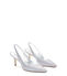 Stuart Weitzman EVA 75 SLINGBACK SILVER SG903NENSLV