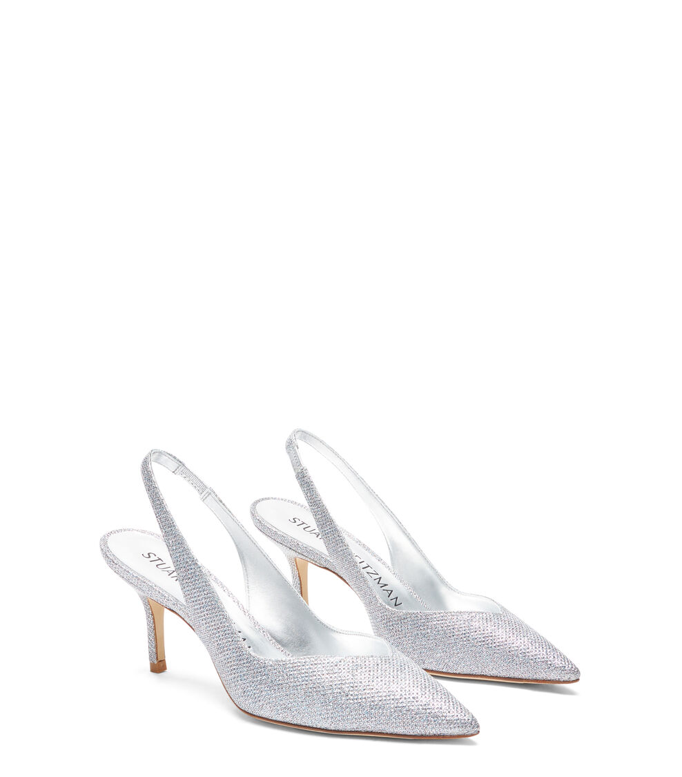 Stuart Weitzman EVA 75 SLINGBACK Stuart Weitzman EVA 75 SLINGBACK SILVER SG903NENSLV