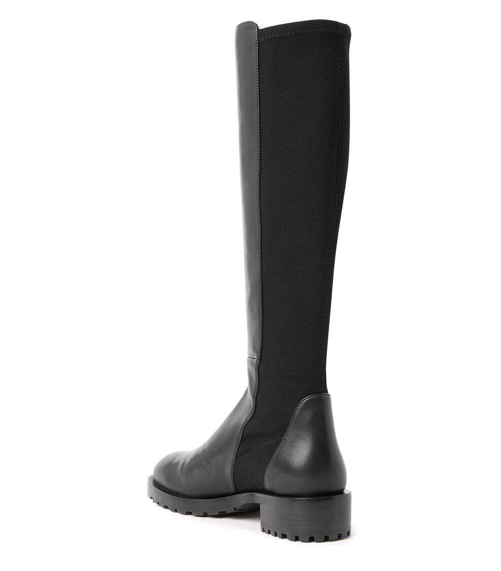 Stuart Weitzman 5050 KNEE-HI LUG BOOT BLACK SC718NSGBLK