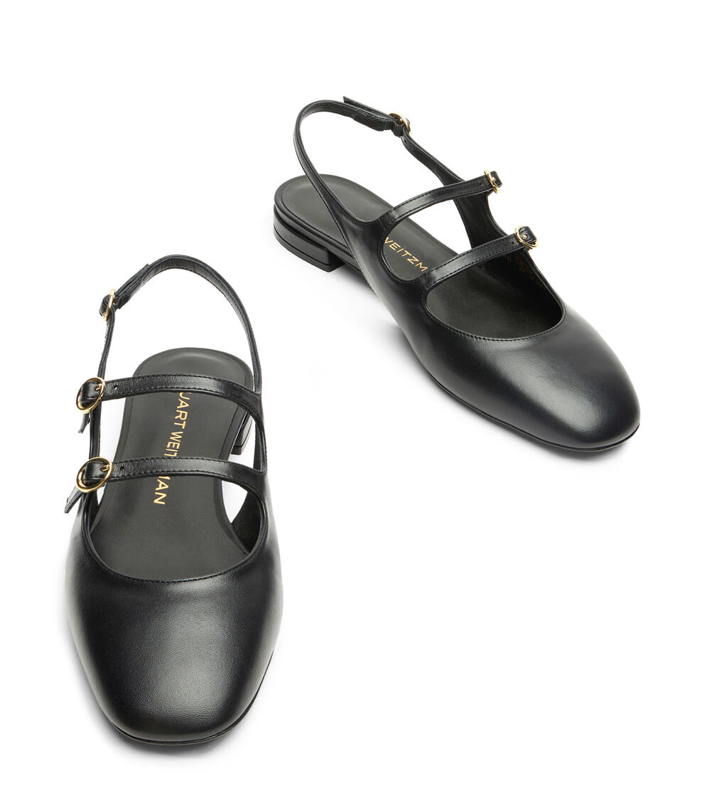 Stuart Weitzman BENNI MJ SLINGBACK BLACK SI608SMOBLK