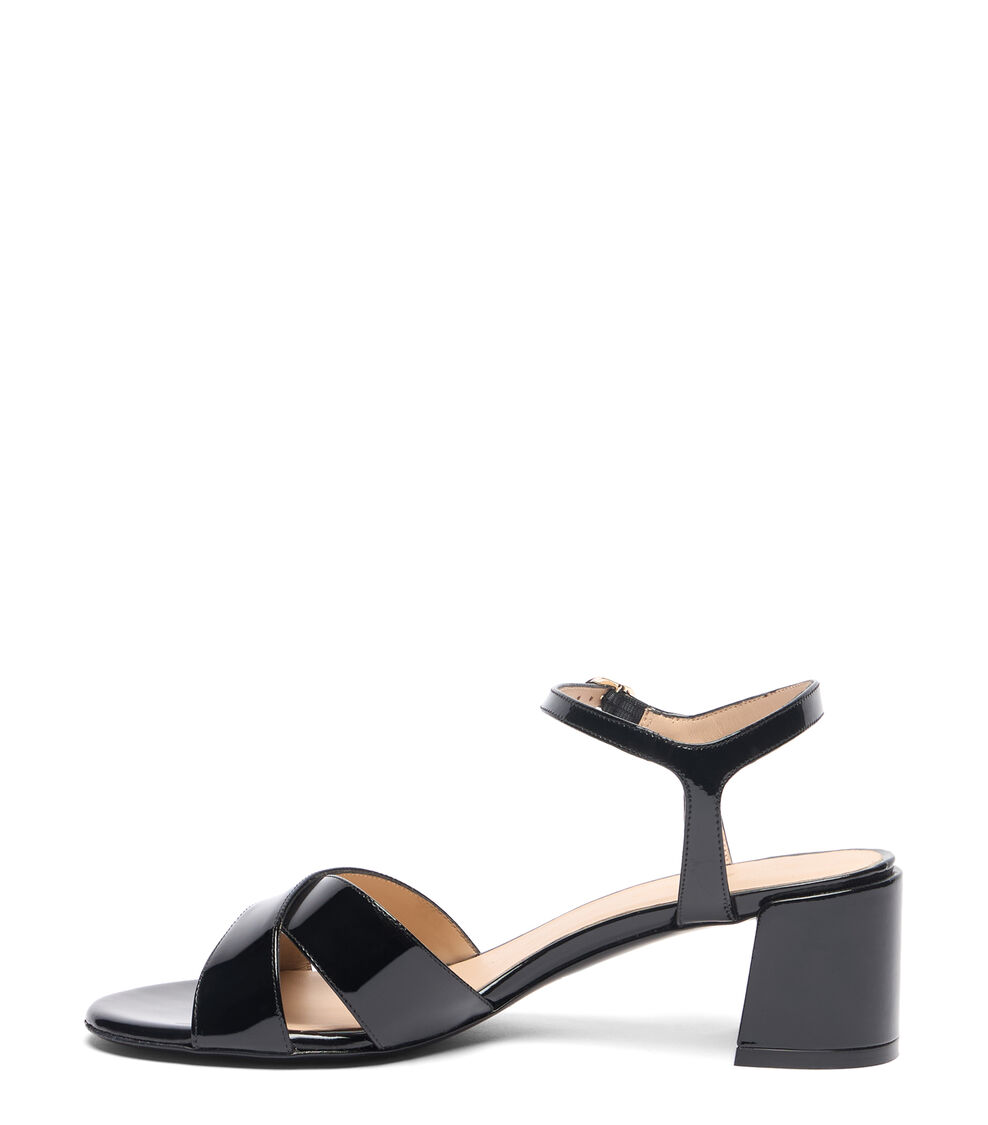Stuart Weitzman DAYNA BLOCK 50 BLACK SK710PATBLK