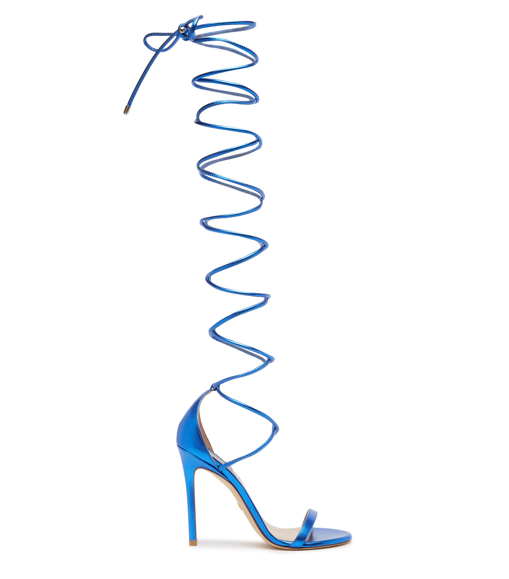5 % de réduction Sandales à design à empiècements Daim Stuart Weitzman en coloris Blanc Femme Chaussures à talons Chaussures à talons Stuart Weitzman 