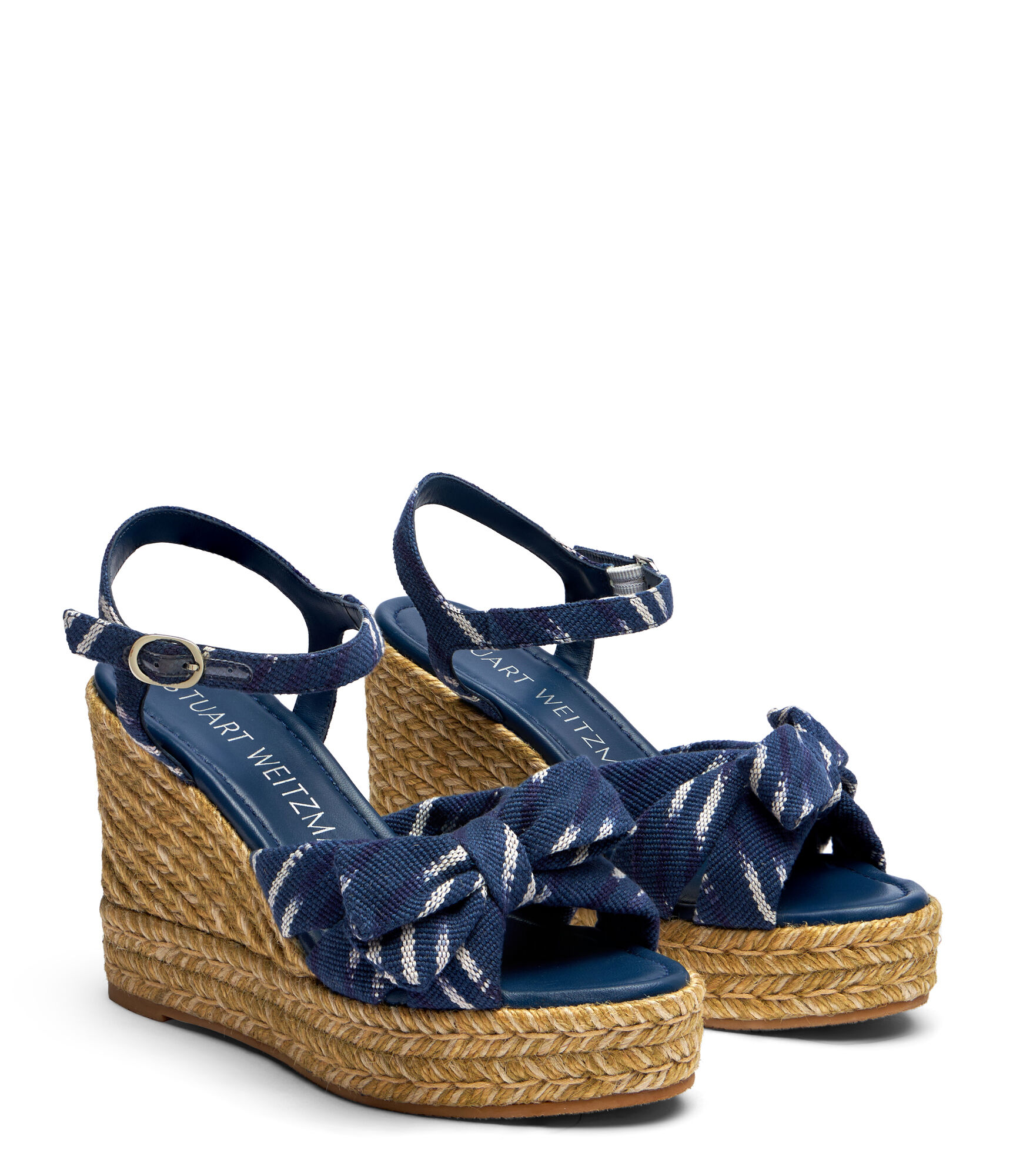 SOFIA ESPADRILLE WEDGE in INDACO NATURAL da Donna Stuart Weitzman