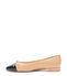 Stuart Weitzman SLEEK BOW FLAT ADOBE/BLACK SJ598DRQQ5J