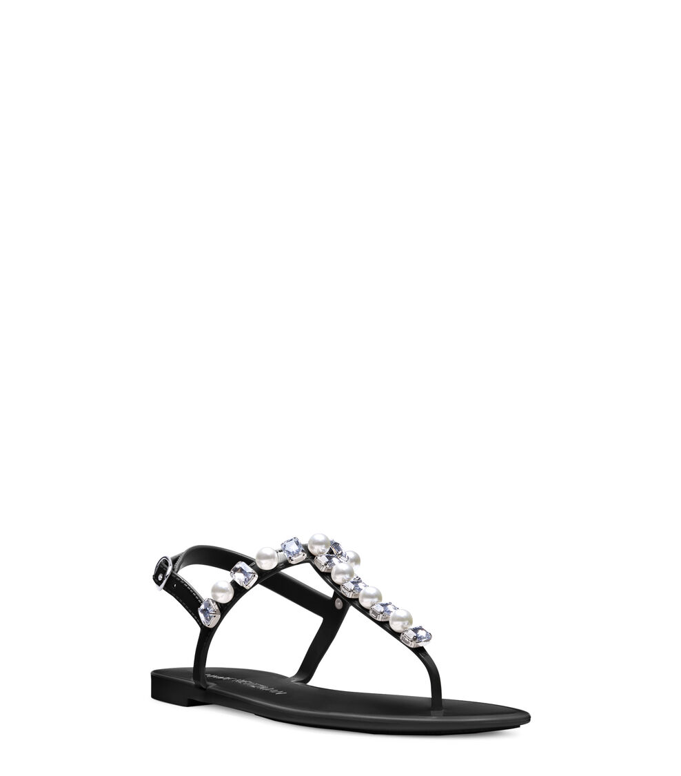 Stuart Weitzman GOLDIE CRYSTAL JELLY BLACK SA090SEMBLK