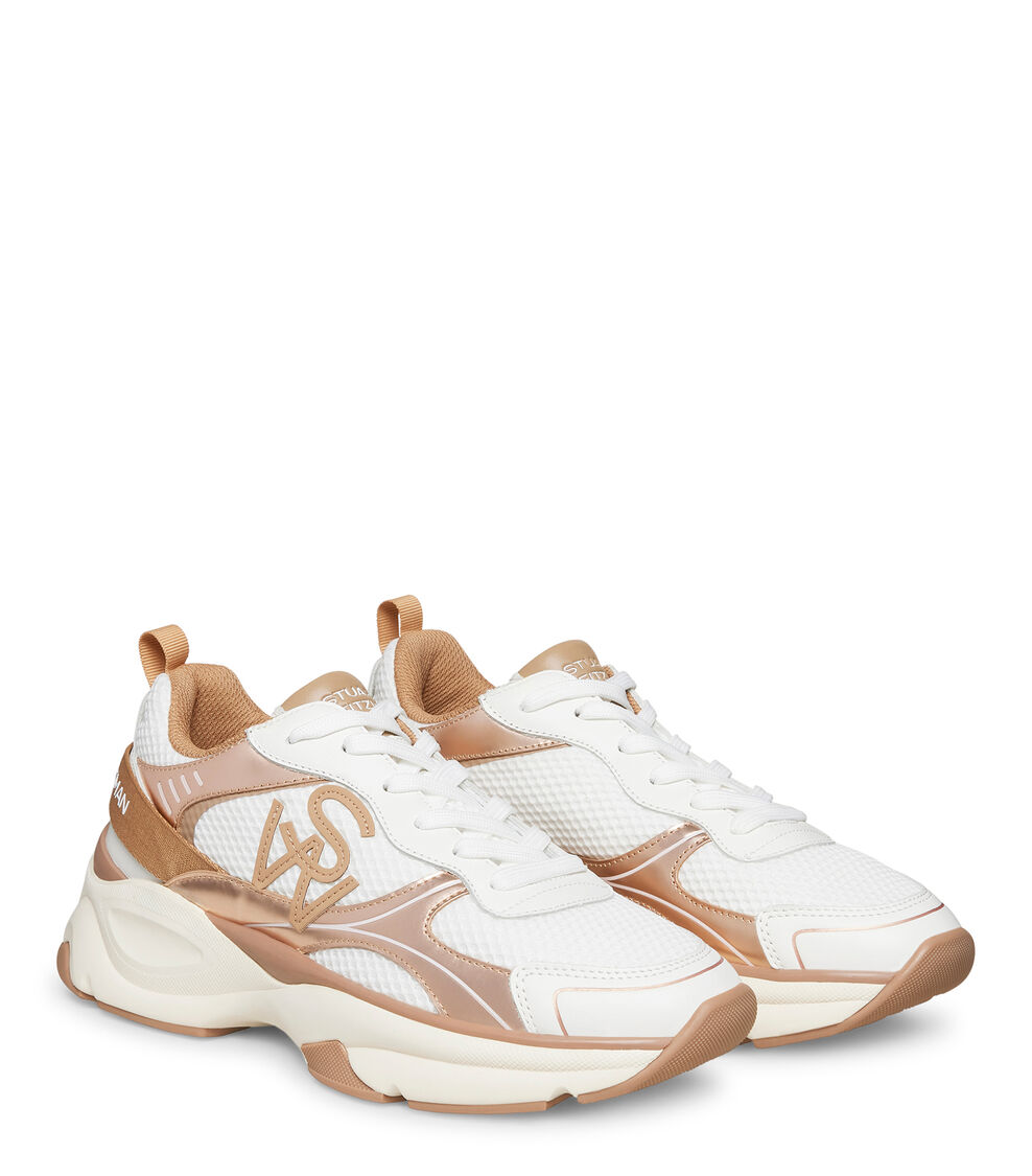 Stuart Weitzman SW TRAINER WHITE/TOBACCO SH318MSAWOY