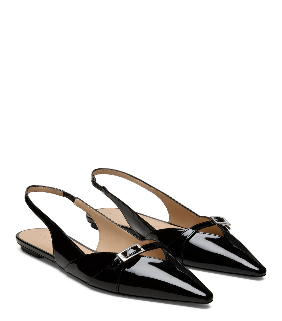 Stuart Weitzman GEORGIE SLINGBACK BLACK SM975PATBLK