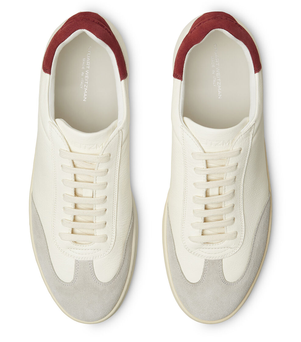 Stuart Weitzman BANNER WHITE BIANCO/OATMEAL/MAROON SK563CEVXSV