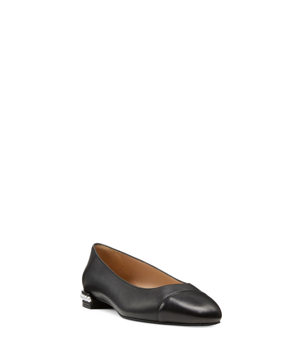 Stuart Weitzman PEARL FLAT BLACK SB753LARBLK