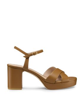 Stuart Weitzman DAYNA PLATFORM 80 BOHO TAN SL039SMOYVY
