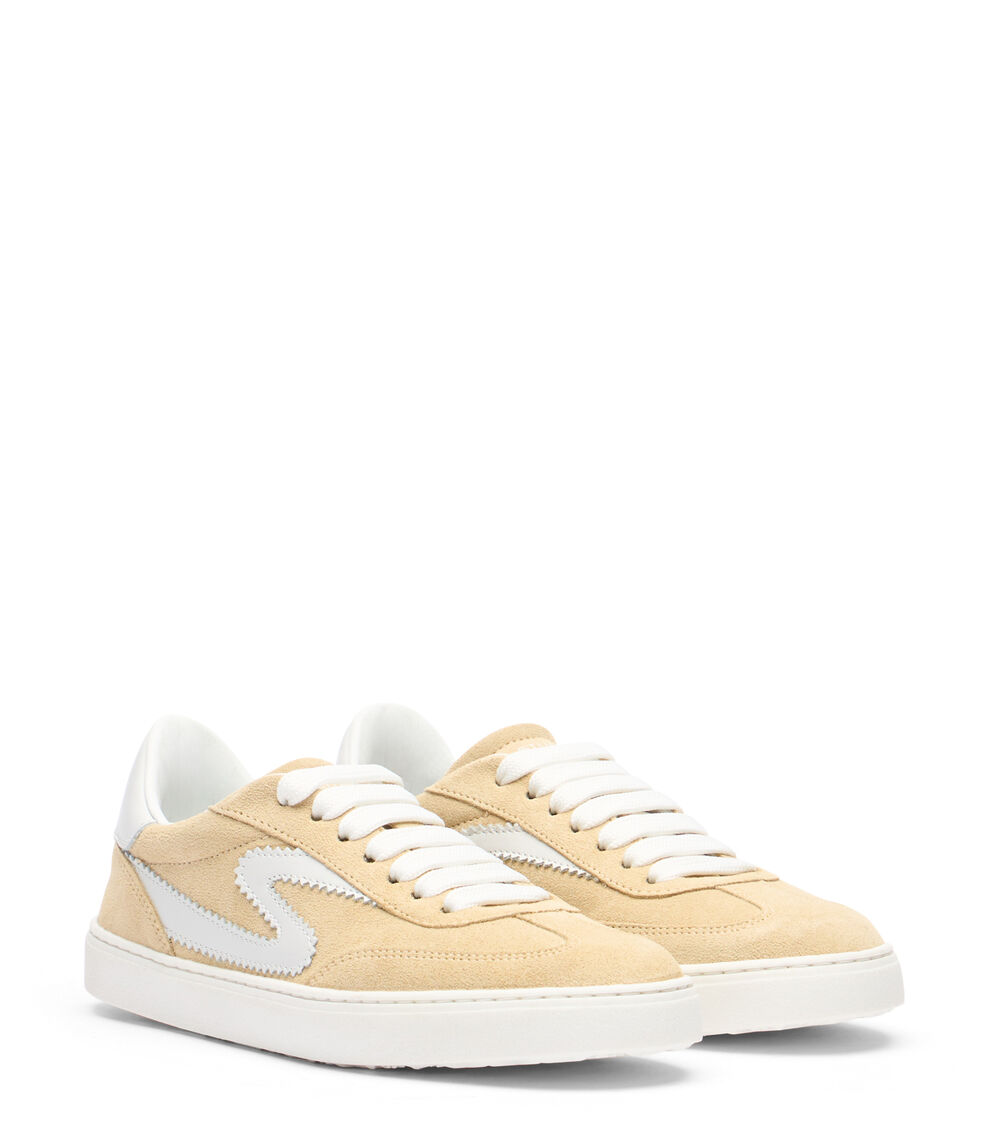 Stuart Weitzman SW RUNAROUND SNEAKER CREAM/WHITE SK928DLFRUO
