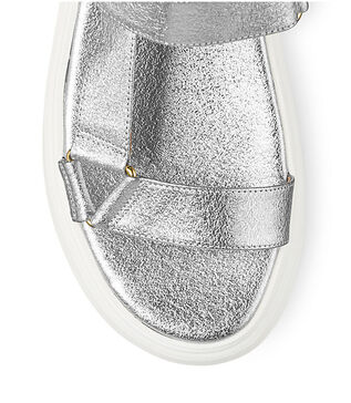 Stuart weitzman silver hot sale platform sandals