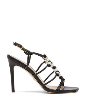 Stuart Weitzman PEARL KNOT 100 SANDAL BLACK SA639LARBLK