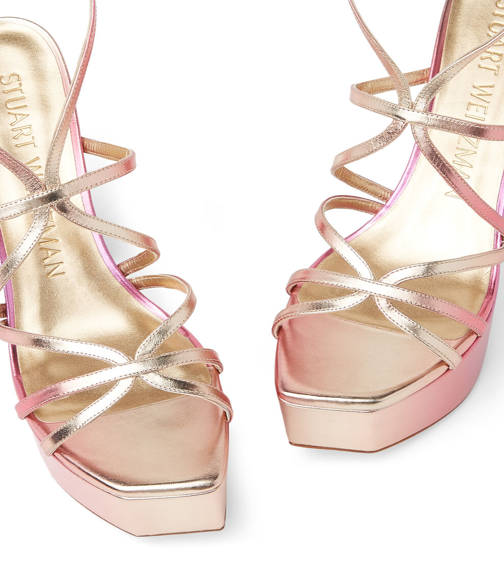 Stuart Weitzman BARELYTHERE SQUAREHIGH PLATFORM SANDAL HOT PINK SE171DGMVMK